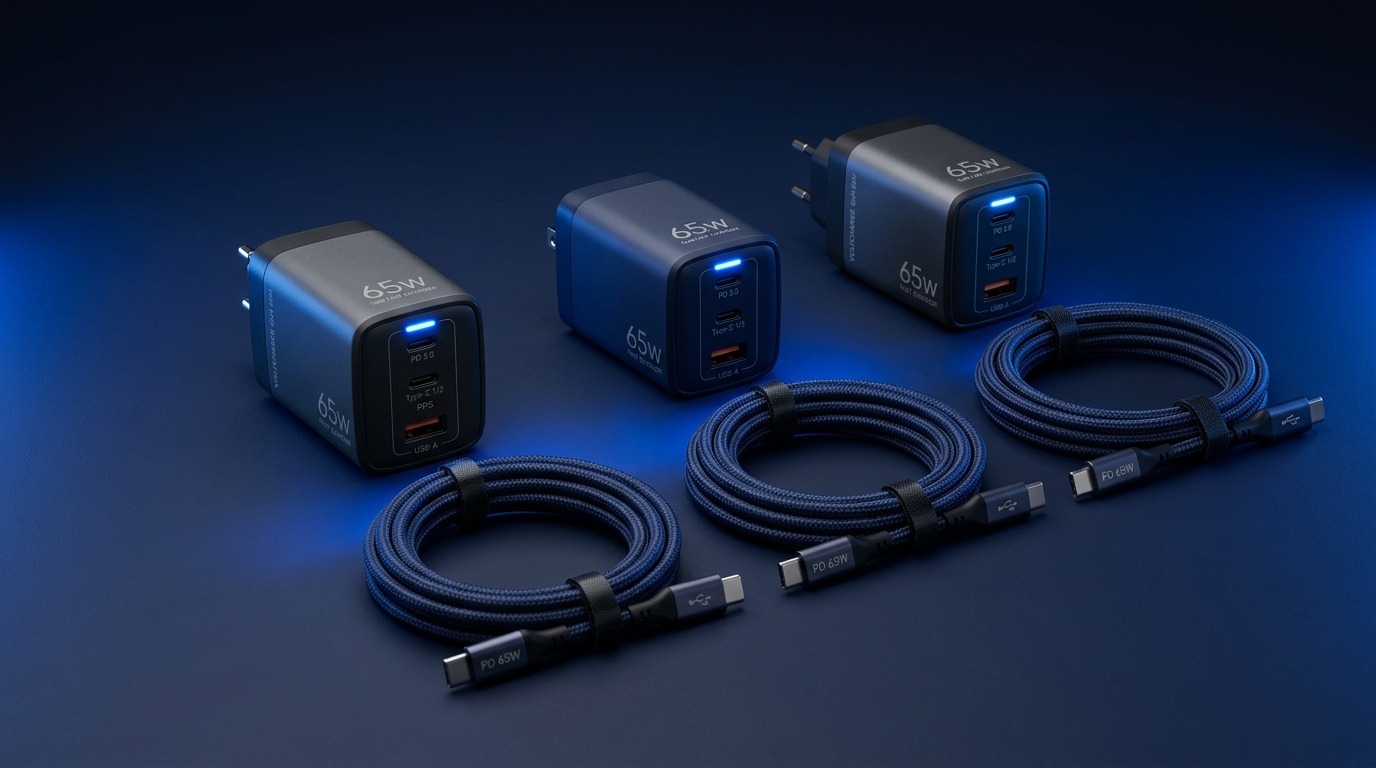65W GaN III Dual USB-C Fast Charger