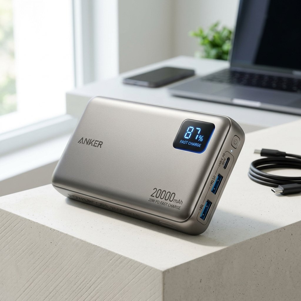 20,000mAh 22.5W Fast Charging Power Bank with LED Display view 2